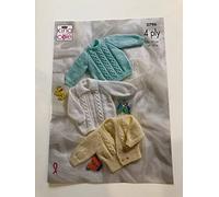 King Cole 4 Ply Knitting Pattern Kids Cable Knit Jacket Cardigan & Sweater 2796 by King Cole