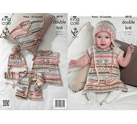 King Cole 4010 Knitting Pattern Baby Set to Knit in Cherish DK