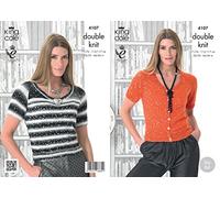 King Cole 4107 Knitting Pattern Cardigan and Sweater to Knit in Galaxy DK