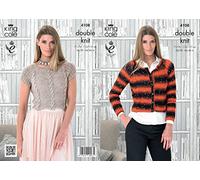 King Cole 4108 Knitting Pattern Top and Cardigan to Knit in Galaxy DK