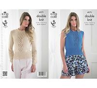 King Cole 4171 Knitting Pattern Summer Top and Sweater to Knit in King Cole Bamboo DK