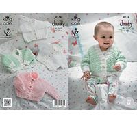 King Cole 4176 Knitting Pattern Baby Cardigans to Knit in Cuddles and Comfort Chunky