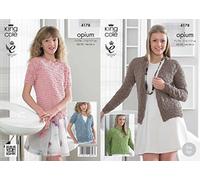King Cole 4178 Knitting Pattern Cardigans and Sweaters to Knit in King Cole Opium