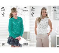 King Cole 4182 Knitting Pattern Sweater and Top to Knit in King Cole Opium
