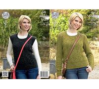King Cole 4264 Knitting Pattern Leaflet Ladies Slipover and Jumper to Knit in Panache DK