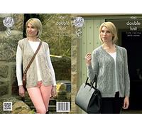King Cole 4265 Knitting Pattern Leaflet Ladies Waistcoat and Cardigan to Knit in Panache DK