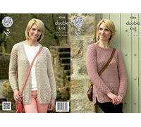 King Cole 4266 Knitting Pattern Leaflet Ladies Cardigan and Jumper to Knit in Panache DK