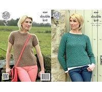 King Cole 4269 Knitting Pattern Leaflet Ladies Raglan Sweaters to Knit in Panache DK