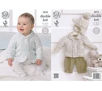 King Cole 4318 Knitting Pattern Baby Jacket and Hat to Knit in King Cole Smarty DK