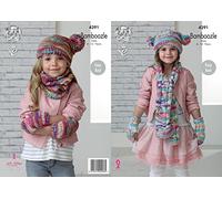 King Cole 4391 Knitting Pattern Snood, Hats, Mittens, and Scarf in Bamboozle