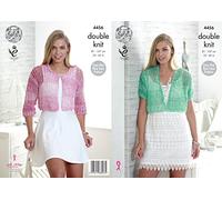 King Cole 4456 Knitting Pattern Ladies Cardigans to Knit in Vogue DK