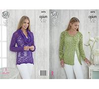 King Cole 4476 Knitting Pattern Ladies Sweater in Opium