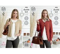 King Cole 4484 Knitting Pattern Ladies Cardigans in Bamboo Cotton DK