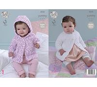 King Cole 4535 Knitting Pattern Baby Jackets to knit in King Cole Yummy