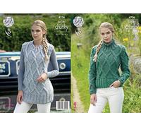King Cole 4706 Knitting Pattern Easy Knit Sweater and Slipover in King Cole Big Value Super Chunky