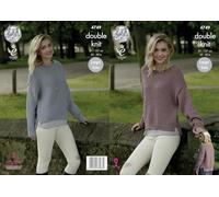 King Cole 4749 Knitting Pattern Womens Sweaters in King Cole Merino Blend DK
