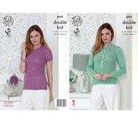 King Cole 4757 Knitting Pattern Womens Sweater and Cardigan in King Cole Galaxy DK