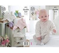 King Cole 4791 Knitting Pattern Baby Sweaters in Smarty DK Multicolor