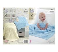 King Cole 4824 Chunky Crochet Pattern Baby Comfort Blanket