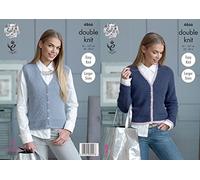 King Cole 4866 Knitting Pattern Womens Cardigan and Waistcoat in King Cole Baby Alpaca DK