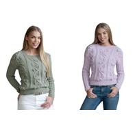 King Cole 4867 Knitting Pattern Womens Sweaters in King Cole Baby Alpaca DK,Multicolor,32" - 42" bust