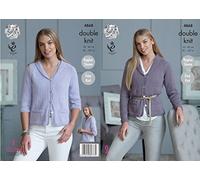 King Cole 4868 Knitting Pattern Womens Cardigans in King Cole Baby Alpaca DK