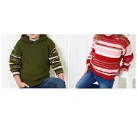 King Cole 4ply Knitting Pattern Childrens Easy Knit Striped Sweater & Hoodie (6028)