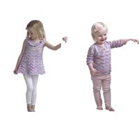 King Cole 5112 Knitting Pattern Baby Girls Sweater and Top in Comfort and Comfort Kids DK
