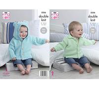 King Cole 5256 Knitting Pattern Baby Child Collared and Hooded Jackets in Big Value Baby DK