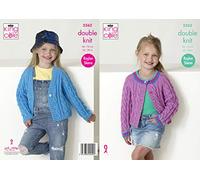 King Cole 5262 Knitting Pattern Girls Raglan Cable Cardigans in Big Value DK