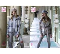 King Cole 5268 Knitting Pattern Womens Short and Long Jackets in Drifter Aran