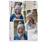 King Cole 5270 Knitting Pattern Womens Snoods and Hats in Drifter Aran