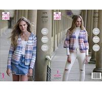 King Cole 5272 Knitting Pattern Womens Easy Knit Raglan Cardigans in Drifter Aran