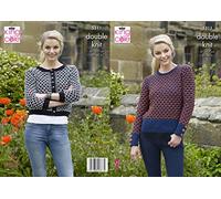 King Cole 5311 Knitting Pattern Womens Patterned Cardigan and Sweater in Merino Blend DK