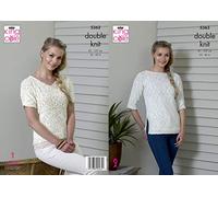 King Cole 5363 Knitting Pattern Womens Top and Tunic in Cotton Soft Candy DK,Multicolor,32" - 42" bust