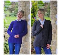 King Cole 5365 Knitting Pattern Womens Cardigan and Sweater in Majestic DK
