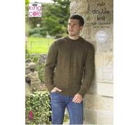 King Cole 5367 Knitting Pattern Mens Tank Top and Sweater in Majestic DK, 34" - 52" Chest