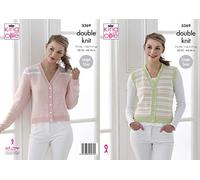 King Cole 5369 Knitting Pattern Womens Cardigan and Waistcoat in Cottonsoft DK