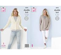 King Cole 5373 Knitting Pattern Womens Short and Long Cardigans in Cotton Top DK