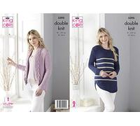 King Cole 5395 Knitting Pattern Womens Tunic and Cardigan in Finesse DK