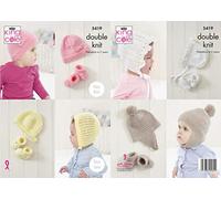 King Cole Baby Hats and Bootees Knitting Pattern, Paper | Charlies
