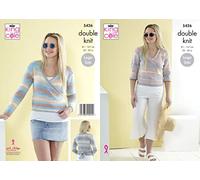 King Cole 5426 Knitting Pattern Womens Wrap Cardigans in Beaches DK