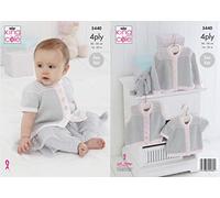 King Cole 5440 Knitting Pattern Baby Easy Knit Cardigans and Waistcoat in Comfort 4 Ply