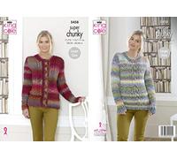 King Cole 5458 Knitting Pattern Womens Cardigan and Sweater in Explorer Super Chunky