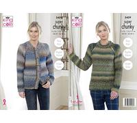 King Cole 5459 Knitting Pattern Womens Cardigan and Sweater in Explorer Super Chunky