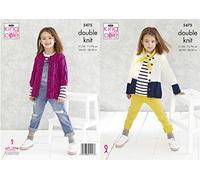 King Cole 5475 Knitting Pattern Childrens Cardigans in Subtle Drifter DK
