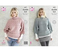 King Cole 5477 Knitting Pattern Womens Sweaters in Subtle Drifter DK