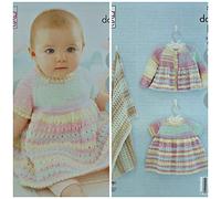 King Cole 5511 Knitting Pattern Babies Dress Blanket and Matinee Cardigan in Beaches DK