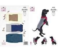 King Cole 5570 Knitting Pattern 3 Sizes Easy Dog Coat in Pricewise DK