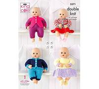 King Cole 5571 Knitting Pattern Dolls Clothes in Dollymix DK